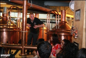 Brewmaster Jonas explaining the brewing process
