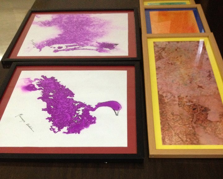 Textured created through resist printing